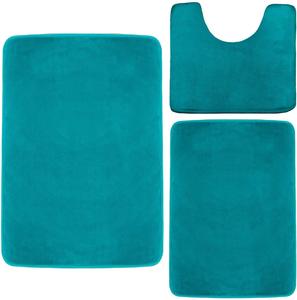 Ensemble de tapis de bain FIGOO au design moderne, 3 pièces, en polyester, antidérapant, absorbant, écologique, lavable en <span class=keywords><strong>machine</strong></span>, prix d'usine - Product Image 4