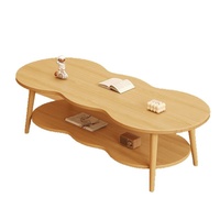 Table basse en bois massif avec espace de rangement, style vintage, design chinois minimaliste classique pour salon, petits appartements