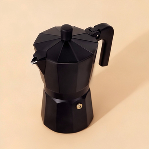 Cafetera Moka Negra de Alta Calidad para Estufa, Multicapacidad, con Asa Resistente al Calor para Hogar y Cafetería - Product Image 4
