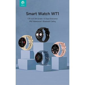 DEVIA WT1 Smart Watch GPS integrato per rispondere al pagamento delle chiamate Fitness Tracker IOS Touch Screen operazione metallo DaFit Blu APP compatibile - Product Image 1