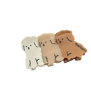 Vente en gros de pinces à cheveux coréennes pour femmes, pinces à cheveux mignonnes pour chiens poilus, pinces à cheveux en acétate épissé - Product Image 6