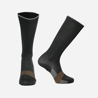 Chaussettes de compression athlétiques unisexes personnalisées, hauteur genou, pour le football, en nylon, pour hommes et garçons, course à pied, compression 15-20 mmHg
