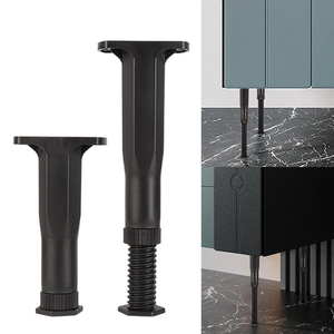 Pieds de meubles télescopiques en plastique pour diverses bases de lits et meubles, projets de bricolage <span class=keywords><strong>avec</strong></span> hauteur réglable - Product Image 1