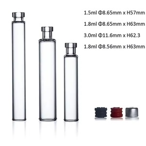 3ml Disposable Transparent Glass Cartridge Bottle for Beauty Injection <b>Pens</b>, Individually Packaged Hygienic <b>Refill</b> - Product Image 5