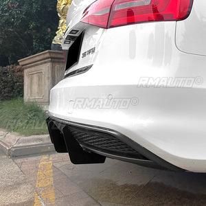 สำหรับ Audi A4 B8.5 Sline ปี 2013-2016 ดิฟฟิวเซอร์กันชนหลัง สปอยเลอร์ ตัวแยกกันชนหลัง  แผ่นป้องกันกันชนหลัง อุปกรณ์ตกแต่งรถยนต์ - Product Image 4