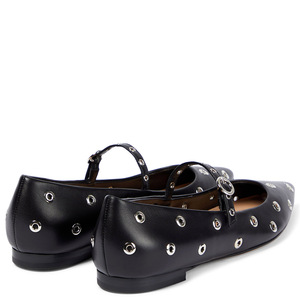 <span class=keywords><strong>Ballerine</strong></span> nere con occhielli da donna <span class=keywords><strong>ballerine</strong></span> a punta scarpe Mary Jane - Product Image 3