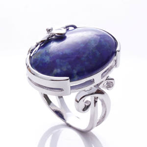 Bague de mariage de bijoux d'usine des années 925 avec des anneaux de promesse de <span class=keywords><strong>signification</strong></span> de cristal de <span class=keywords><strong>Lapis</strong></span> <span class=keywords><strong>bleu</strong></span> pour la fête ou l'anniversaire inspiré par l'Islam - Product Image 3