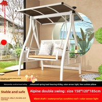 Extérieur Double Chaise À Bascule Hamac Internet Célébrité Étanche Sunproof Loisirs Balançoire Suspendue pour La Maison Villa Jardin Patio