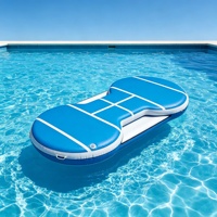 Nouveau design, transat aquatique multifonctionnel pour piscine et plage, flotteur gonflable en PVC durable pour mini terrain de pickleball, idéal pour le plaisir estival
