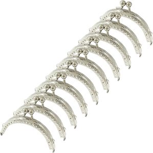 Piutouyar Pcs Metal <b>Purse</b> Frame Vintage Bag Kiss Clasp Lock Retro Style Arch Frame Coin <b>Purse</b> Hardware With Lotus Beads Embossed - Product Image 1