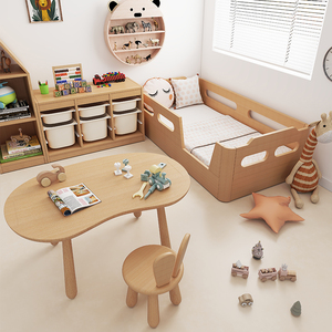 Letto per bambini in legno, Multi-funzionale bambino modulare piattaforma Guardrail letto, ragazzi e ragazze 'letto in legno massiccio - Product Image 2