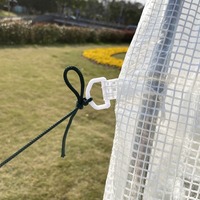 Mini-serre tunnel en acier galvanisé avec film plastique PE, kit de jardinage