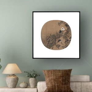 Mực thân thiện với môi giclee in vải trang trí nội thất bản sao trang trí tường bức tranh và tường nghệ thuật truyền thống Trung Quốc cổ điển động vật sơn - Product Image 3