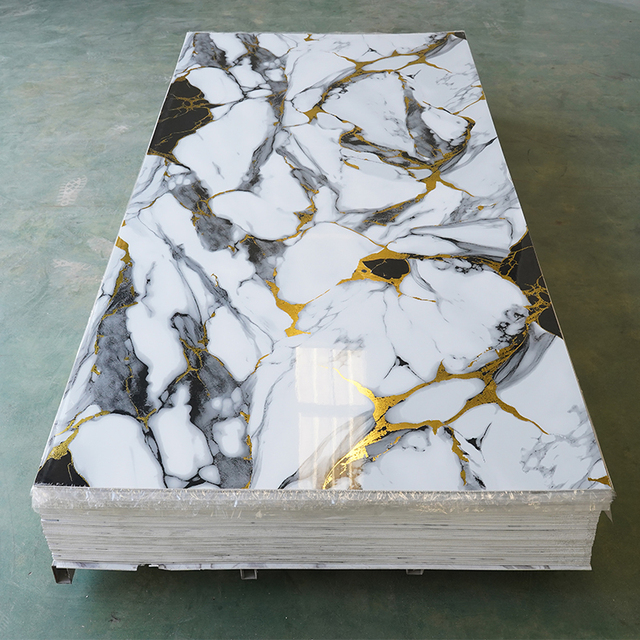 ODM/OEM Design Modern Waterproof PVC Plastic Marble Wall Panel Sheet with UV Coating for Interior Decoration