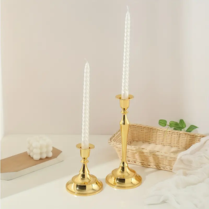 Foryoudecor al por mayor MESA DE BODA aleación de zinc decoración de lujo portavelas de oro - Product Image 6