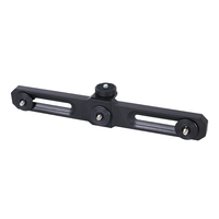 ABS 1/4 ulir sekrup Horizontal murah dudukan braket penyangga untuk ponsel pintar klip LED kilat kepala Monopod Tripod siaran langsung