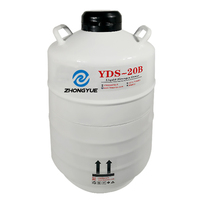 Réservoir d'azote liquide en aluminium YDS-20 Dewar pour le stockage des graines et du sperme
