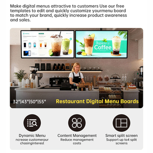 Pantalla de vídeo de publicidad de papel electrónico montada en la pared de contenido remoto personalizable para uso en interiores Centros comerciales Tiendas minoristas - Product Image 6
