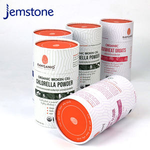 Boîte d'emballage cylindrique en carton kraft recyclable de qualité alimentaire, design personnalisé, pour poudre de protéines, tube en papier - Product Image 6