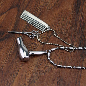 <strong>Hairdresser</strong> <strong>Gift</strong> Dangle Pendant Necklaces <strong>for</strong> Women Hair Dryer/Scissor/Comb Cosmetologist Hair Dresser Necklace Jewelry - Product Image 4