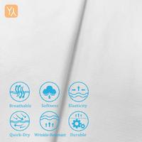 Tissu tricoté extensible en maille œil-de-perdrix 160 GSM 165 CM 50% polyester 50% fibre élastique composite, pour polo et t-shirt