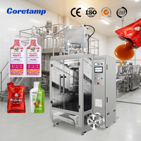 Machine d'emballage automatique à double trémie et double pompe pour liquides et pâtes bicolores en sachet