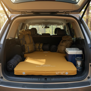 Snel opblaasbaar draagbaar auto-reis SUV luchtbed met 30D elastisch materiaal voor wandelen, kamperen & vakantie - Product Image 1