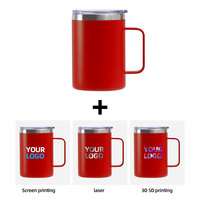 Tasse à café personnalisable en acier inoxydable 12oz 16 oz Tumbler blanc tasse à bière en acier inoxydable à double paroi avec logo