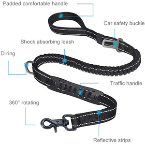 Correa Elástica Reflectante para Perro OEM de 2.5X120Cm, Tamaño Mediano, con Abrazadera Metálica para Pasear Mascotas - Product Image 3