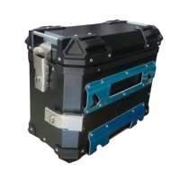 35L noir compartiment à bagages en alliage d'aluminium boîte latérale boîte de selle de moto boîte de queue