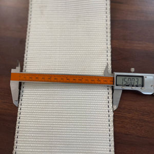 Sangle de levage en polyester blanc de 150 mm, facteur de sécurité 6:1, sangle de levage robuste, haute résistance à la traction pour la manutention des marchandises - Product Image 1