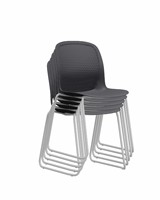 Chaise longue ergonomique moderne empilable et pliable OEM à prix abordable avec pieds en acier inoxydable et dossier en plastique pour espaces commerciaux
