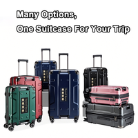 Valise trolley rigide ABS+PC 20/24/28 pouces avec poignée en alliage d'aluminium 360° °   Roues pivotantes pour avion et cadenas à combinaison à 3 chiffres