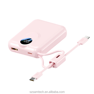 พาวเวอร์แบงค์ PD ขนาด10000mAh 22.5W แบบบางเฉียบชาร์จเร็วชุดแบตเตอรี่ขนาดเล็กอุปกรณ์เดินทางท่องเที่ยวสิ่งจำเป็นสำหรับเรือ - Product Image 3