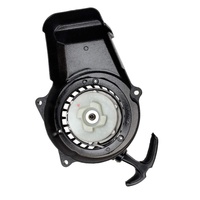 Démarreur de récupération avec vis, en alliage d'aluminium, pour moteur 2 temps 47cc 49cc refroidisseur de poche SSR SX50 Mini-Moto Quad ATV, noir