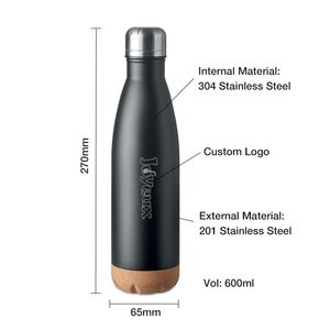 304 Stainless Steel Insulated Vacuum <b>Flask</b> Sports Water <b>Bottle</b> with Cork 500ml - Product Image 5