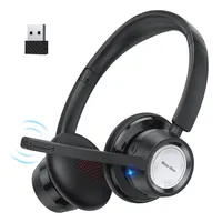 Grosir Kustom Headset Pusat Panggilan Peredam Kebisingan Headphone Bluetooth 5.1 Headphone Studio Nirkabel dengan Mikrofon