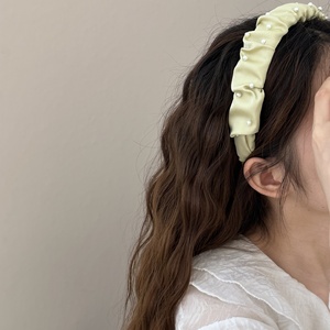 Nouvelle arrivée perle arc-en-ciel couleur plissé bandeaux pour femmes <span class=keywords><strong>facile</strong></span> Match sorties été cheveux accessoires en gros - Product Image 4