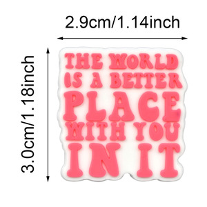 Phrase Series 10mm <span class=keywords><strong>Motivation</strong></span> Phrase Straw Topper Charms Réutilisable Pvc Potable Paille Conseils Couvre pour Gobelet - Product Image 6