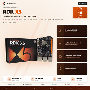 บอร์ดพัฒนา DigeBot RDK X5 Horizon X5 ROS2 ชุดเริ่มต้น Deep Learning AI บอร์ดประมวลผลข้อมูลแบบ Edge Computing ใช้งานร่วมกับ Raspberry Pi ได้ - Product Image 1