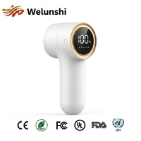 WLS-1805 OEM Penghilang Bulu Kain Profesional dengan Layar Baterai Digital, Penghilang Serat yang Dapat Diisi Ulang Tanpa Merusak Pakaian dengan Trim Emas