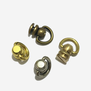 Clou rotatif <span class=keywords><strong>à</strong></span> tête de moine avec petit anneau en D, rivet rond en laiton, boucle latérale pour sac <span class=keywords><strong>à</strong></span> main, attache de sucette, <span class=keywords><strong>rivets</strong></span> - Product Image 1