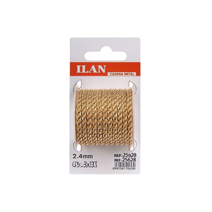 Catena in metallo ILAN 2,4 mm 16 m colore oro per la creazione di gioielli - Product Image 2