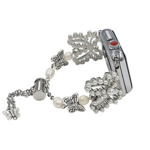 <span class=keywords><strong>Bracelet</strong></span> en métal en acier inoxydable de luxe pour femmes <span class=keywords><strong>Bracelet</strong></span> de montre en perles pour <span class=keywords><strong>Apple</strong></span> <span class=keywords><strong>Watch</strong></span> Band-41mm 45mm 40mm 44mm 49mm - Product Image 5