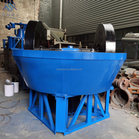 Broyeur à meules humides 1200b pour petit matériel d'extraction d'or en roche, prix d'usine