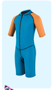 Traje de <span class=keywords><strong>neopreno</strong></span> <span class=keywords><strong>para</strong></span> niños de 3MM de espesor de manga corta de una pieza de protección Uv traje de baño cálido - Product Image 2
