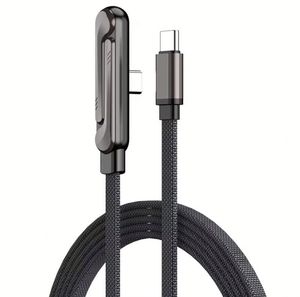 สายเคเบิลโทรศัพท์ชนิด 240w สายเคเบิลข้อมูล USB2.0 พร้อมที่วางโทรศัพท์แบบพับได้ สายเคเบิลแบบพกพา PD3.0 ชาร์จเร็วสำหรับโทรศัพท์แท็บเล็ต - Product Image 1