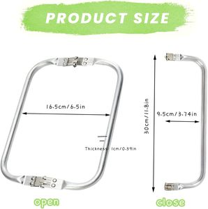 Pcs Aluminum <b>Purse</b> Frame Rectangle Lock Frame Handbag Clutch Frame Metal <b>Purse</b> Frame Kiss Lock Clasp Bag Frame Hardware Replacem - Product Image 2
