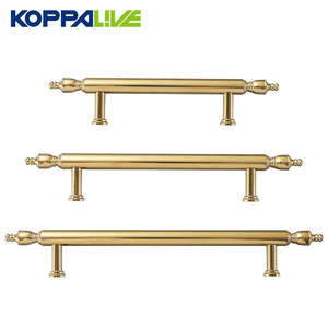 رأس تاج فاخر من النحاس الأصفر على الطراز الفرنسي من Koppalive للمطبخ مطلي بالذهب PVD يسحب درج من النحاس الصلب المطلي بمرآة - Product Image 6