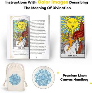 صندوق مزدوج مخصص وصديق للبيئة لبطاقات التارو، مناسب للعب المحمول للأطفال، بطاقات ألعاب ورقية مع شعار للاعبي البوكر العائليين - Product Image 3